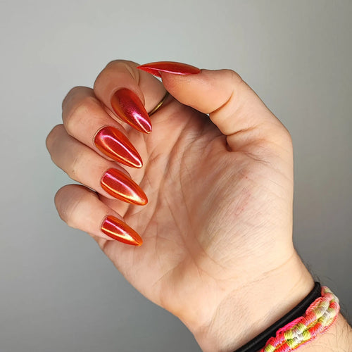 Press on nails - Chrome Moonyx