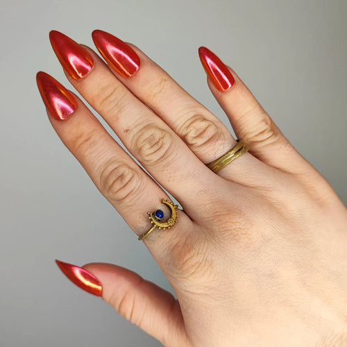 Press on nails - Chrome Moonyx