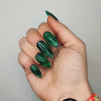 Press on nails - cat eye pickle Moonyx