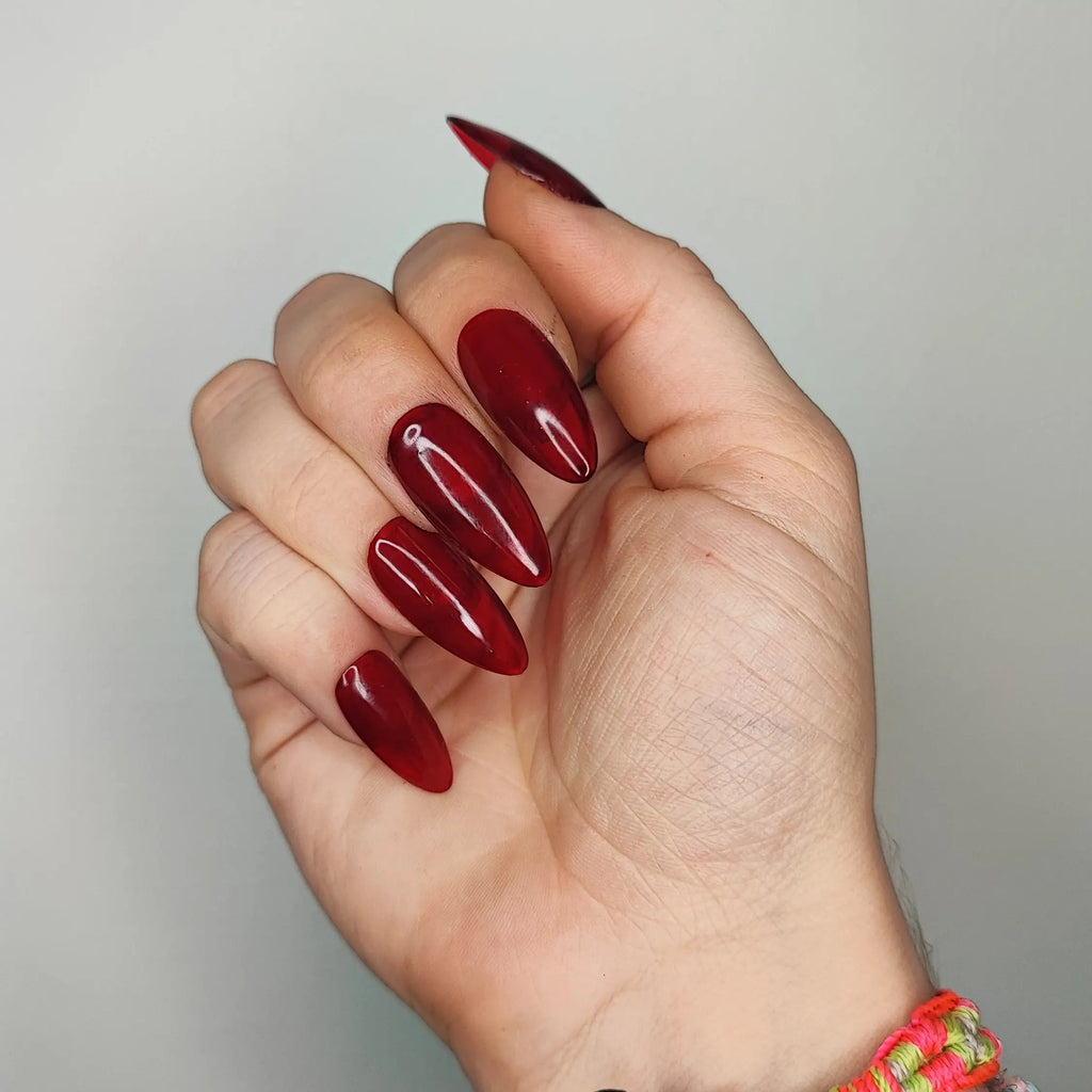 Press on nails - jelly red Moonyx
