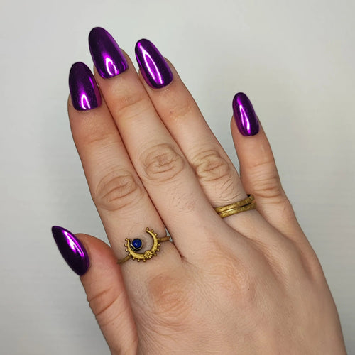 Press on nails - Chrome Moonyx