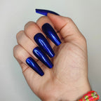 Press on nails -  pailleté navy ByMoonyx