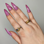 Press on nails - cat eye purple