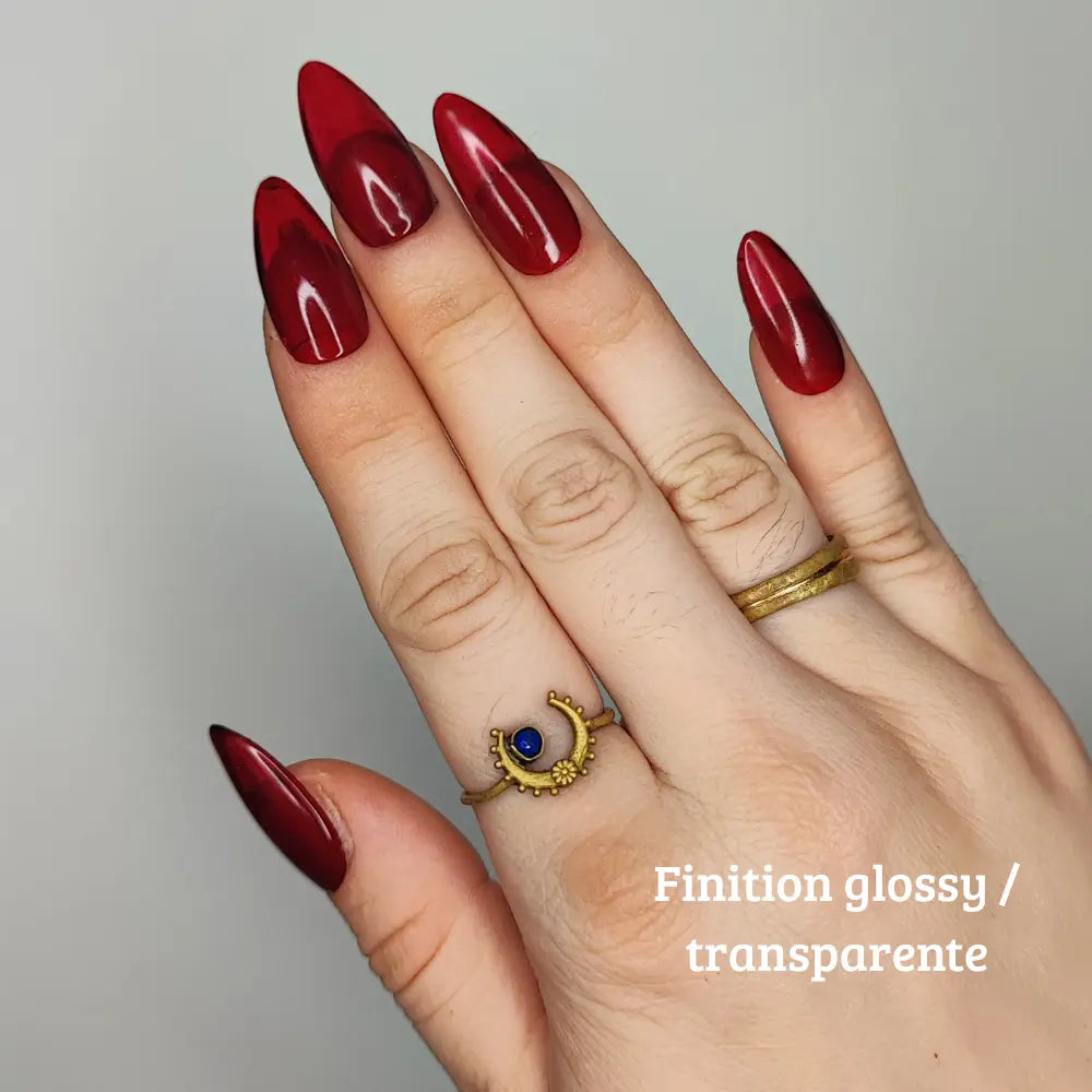 Press on nails - jelly red Moonyx