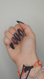 Press on nails - cat eye cider