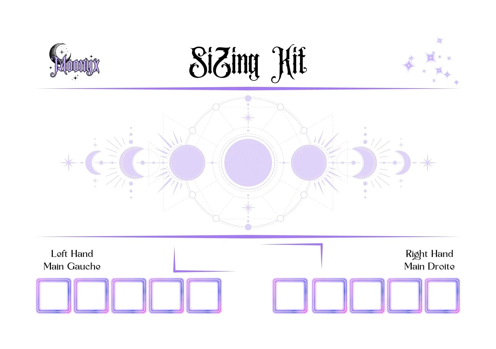 Sizing kit Moonyx